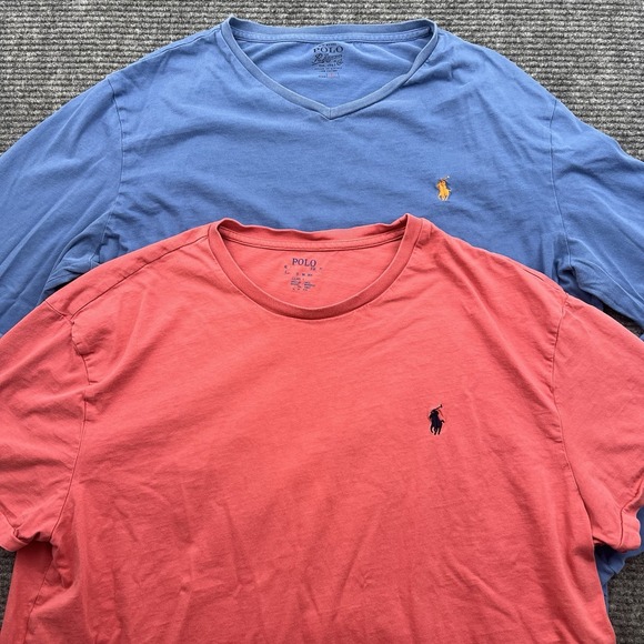Polo Ralph Lauren Men's Size Large Shirt Bundle Of 2 Short‎ & Longe Sleeve - Picture 1 of 7